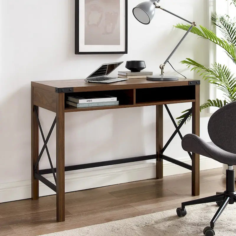 42-inch Metal X Farmhouse Desk