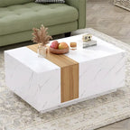 Coffee Table with 2 Storage Drawers and Wood Grain Finish