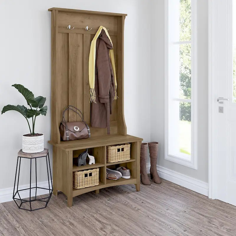 Hall Tree with Shoe Storage Bench by
