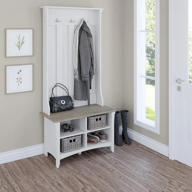 Hall Tree with Shoe Storage Bench by