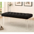 Contemporary Fabric Tufted Accent Bench