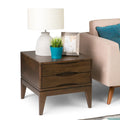 SOLID HARDWOOD 22 inch Wide Square End Side Table 22 W x 22 D x 20 H