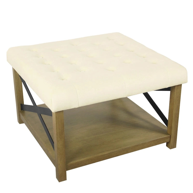 Tufted Top square cocktail Ottoman