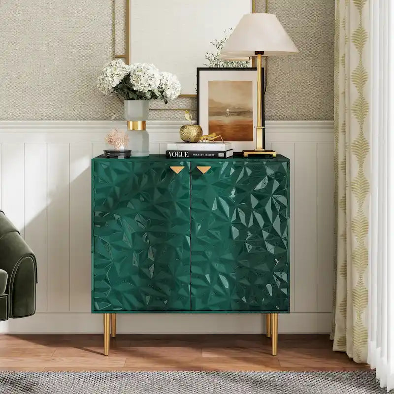 2 Door Locker Storage Accent Cabinet
