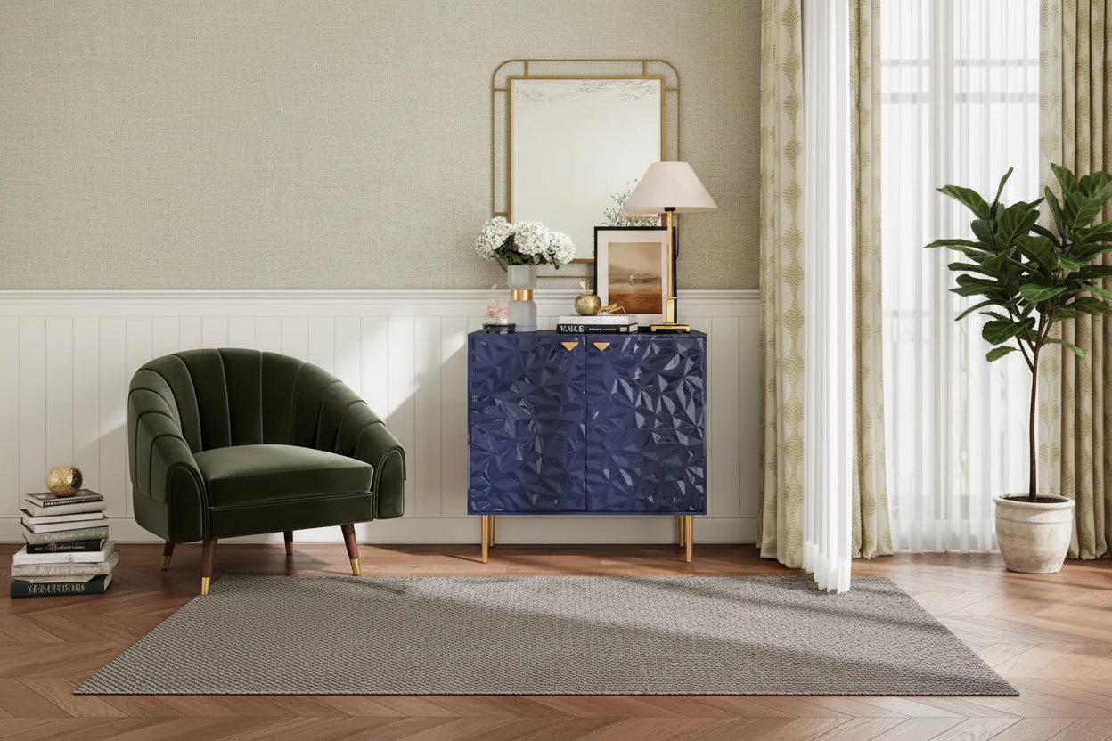 2 Door Locker Storage Accent Cabinet