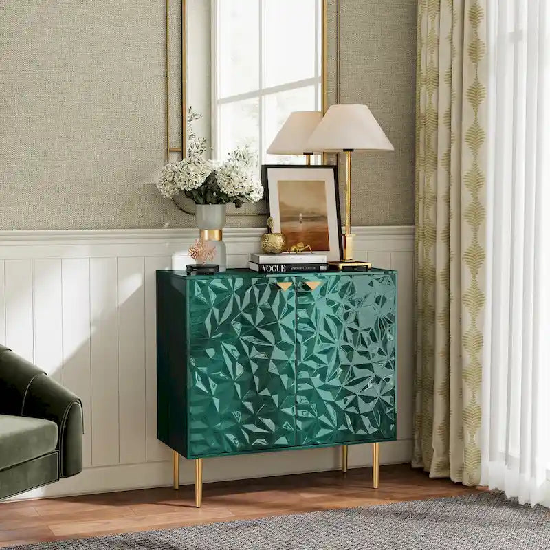 2 Door Locker Storage Accent Cabinet