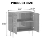 2 Door Locker Storage Accent Cabinet