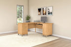 L Shaped Desk with Drawers and Storage