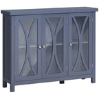 Modern Kitchen Sideboard, Buffet Cabinet with 2 Storage Cupboard, Glass Doors
