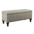 Storage Bench with Nailhead Trim