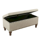 Storage Bench with Nailhead Trim