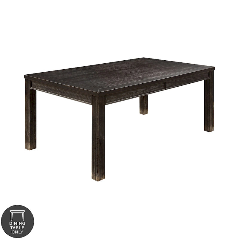 Contemporary Black Solid Wood Dining Table