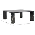 Marble Top Square Coffee Table 40 In. W x 40 In. D x 15 In. H 40Wx40Dx15H