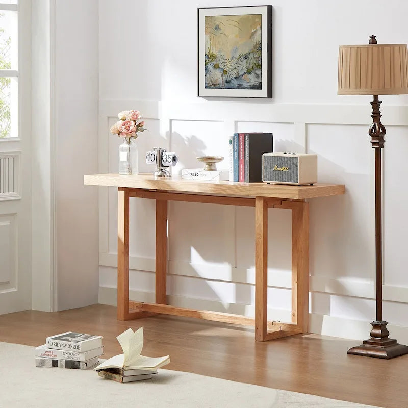Modern Rectangular Console Table Entryway Table for Hallway, Behind The Couch, Living Room, Foyer